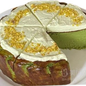 Pistachio Cream Basque Cheesecake