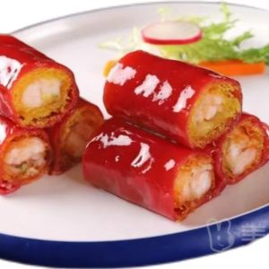 Crispy Shrimp Rice Noodle Rolls (Red Rice Version)