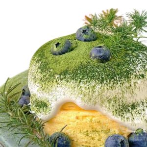 Blueberry Matcha Soufflé